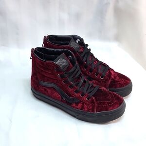 Vans Sk8-hi Zip Velvet Kids Shoes